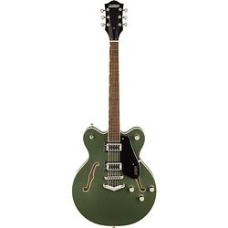 Foto van Gretsch g5622 electromatic center block olive metallic semi-akoestische gitaar