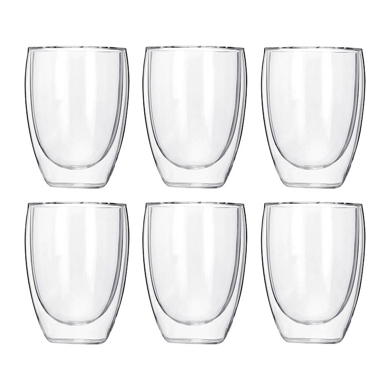 Foto van Krumble koffie glas dubbelwandig 300ml - set van 6