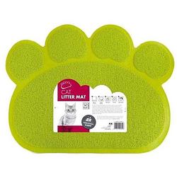 Foto van M-pets krabmat katten paw 60 x 45 cm karton groen