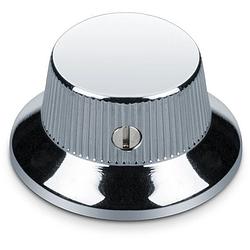 Foto van Schaller strat knob 6.0 mm chrome potmeterknop voor gitaar