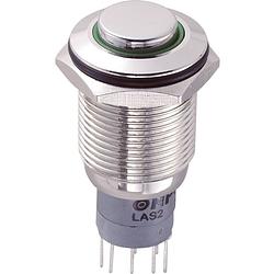 Foto van Tru components las2gqh-22e/g/12v/n/p vandalismebestendige druktoets 250 v/ac 3 a 2x aan/(aan) moment groen 1 stuk(s)