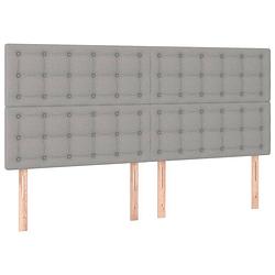 Foto van The living store hoofdbord - hoofdeind set - lichtgrijs - 160 x 5 x 118/128 cm