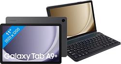 Foto van Samsung galaxy tab a9 plus 11 inch 64gb wifi en 5g grijs + just in case toetsenbord hoes