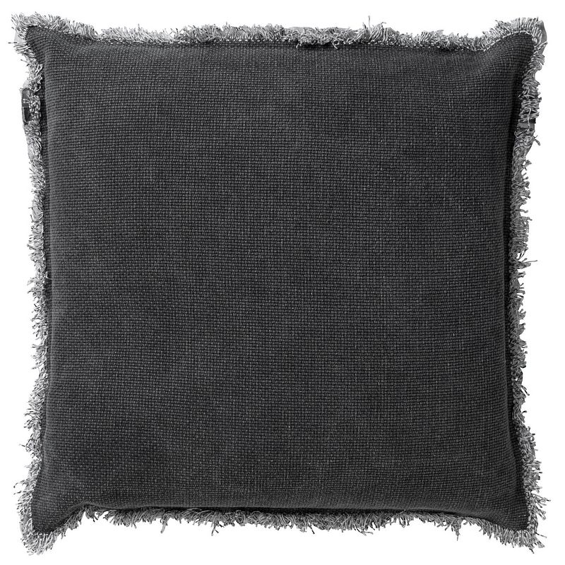 Foto van Dutch decor burto - kussenhoes van katoen charcoal gray 45x45 cm - grijs - grijs