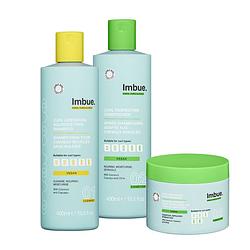 Foto van Imbue. curl - voordeelverpakking - shampoo, conditioner & haarmasker