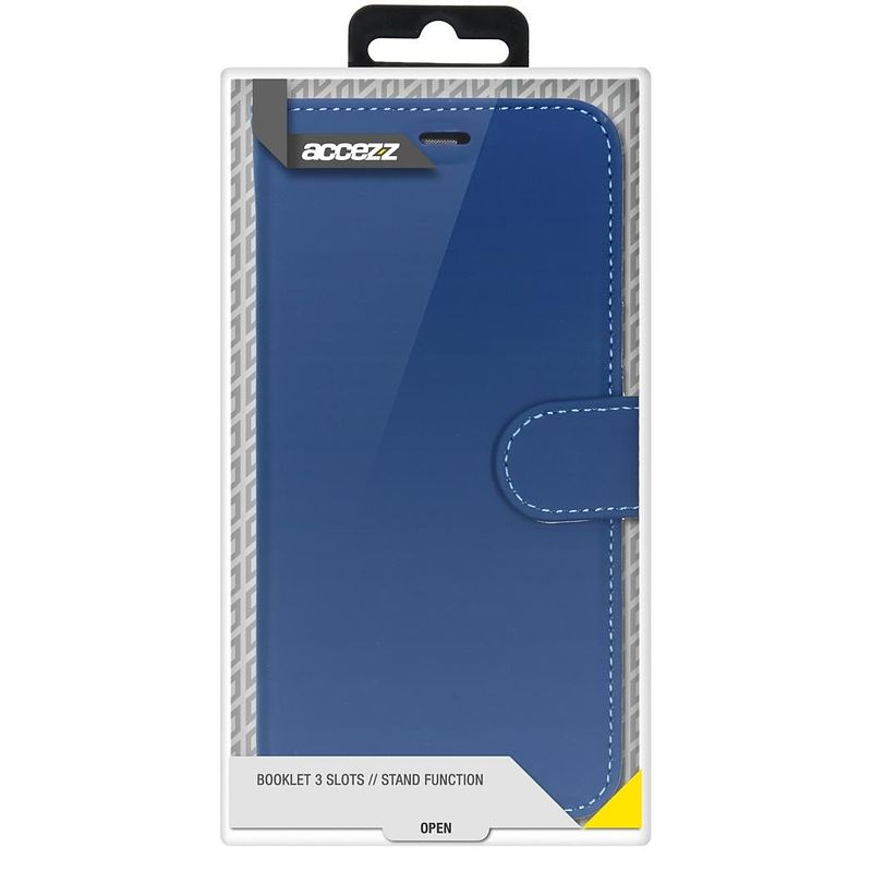 Foto van Accezz wallet case voor apple iphone 14 pro max telefoonhoesje blauw