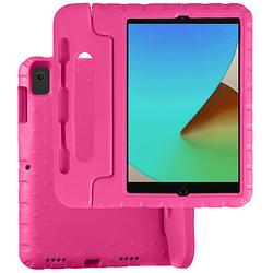 Foto van Basey ipad 10.2 2021 hoesje kinder hoes shockproof cover - kindvriendelijke ipad 10.2 2021 hoes kids case - roze