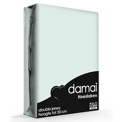 Foto van Damai multiform double jersey hoeslaken aqua-140 x 200/210/220 cm
