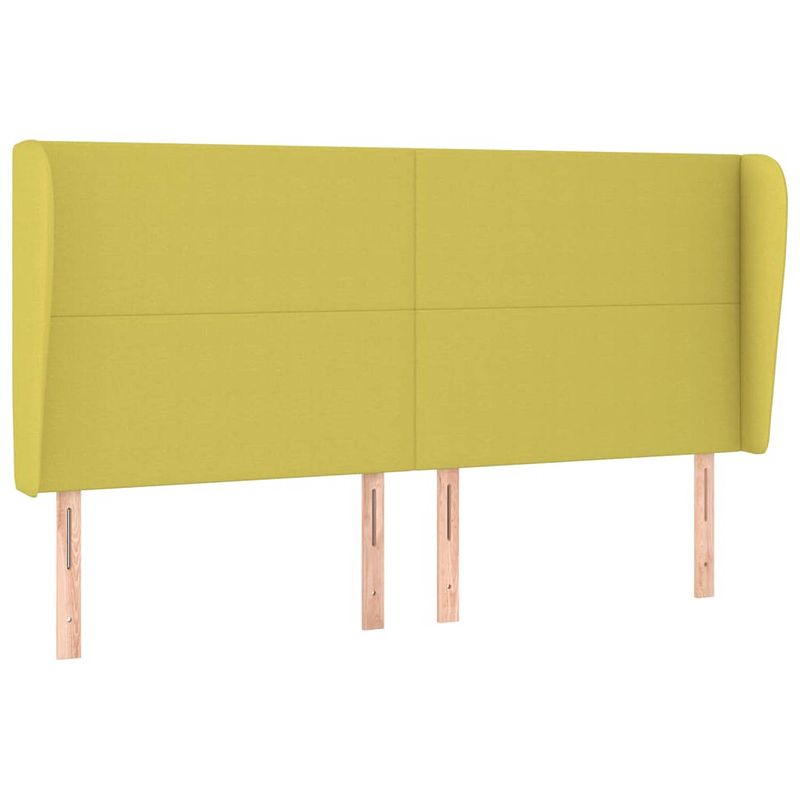 Foto van The living store hoofdbord - klassiek trendy - 203 x 23 x 118/128 cm - kleur- groen