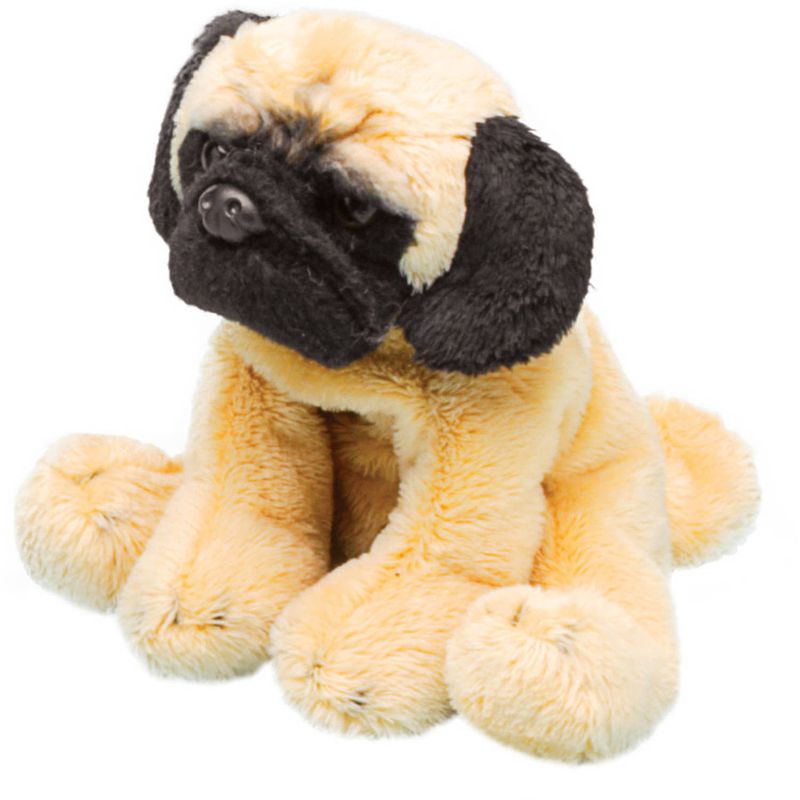 Foto van Pluche knuffel dieren mopshond hond 13 cm - knuffel huisdieren