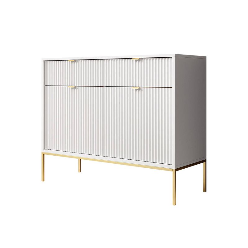 Foto van Meubella dressoir navil 2 - wit - 104 cm