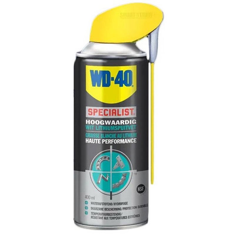 Foto van Wd-40 lithium-spuitvet specialist 250 ml wit