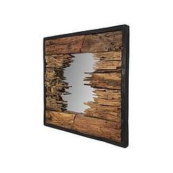 Foto van Hsm collection spiegel moris - naturel - 60x60 cm - leen bakker