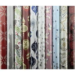 Foto van Assortiment kerstpapier cadeaupapier inpakpapier k23 - 200 x 70 cm - 5 rollen