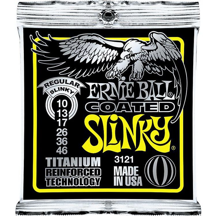 Foto van Ernie ball 3121 coated regular slinky 10 - 46 snarenset