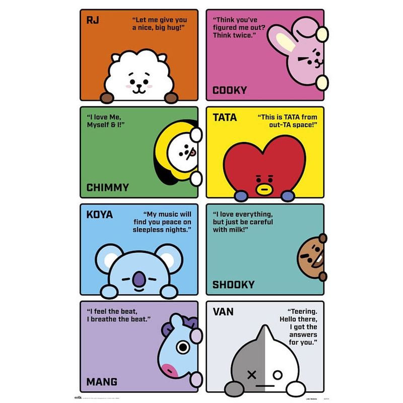 Foto van Grupo erik bt21 characters 2 poster 61x91,5cm