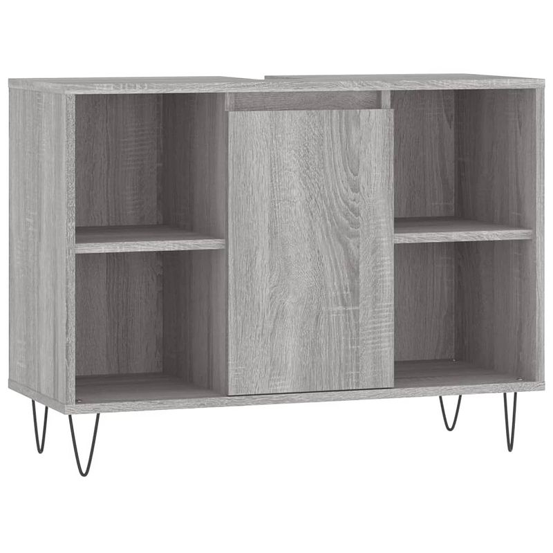 Foto van The living store badkaast pacific - badkaast - 80 x 33 x 60 cm - grijs sonoma eiken