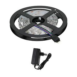 Foto van Led strip 8 m, warm wit, waterdicht - 60 led per meter incl. voedingseenheid