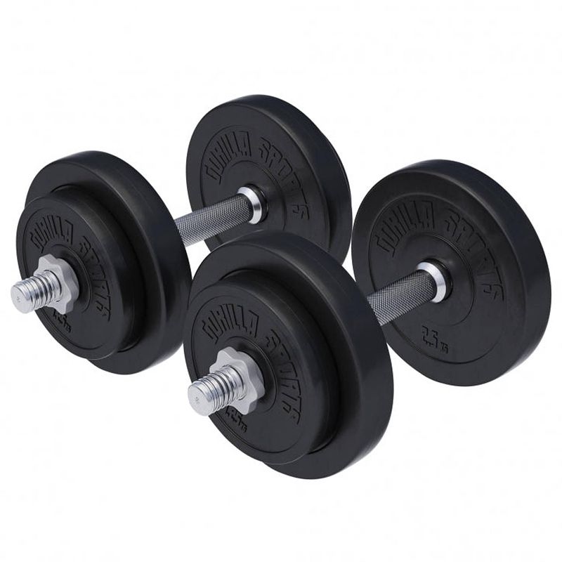 Foto van Gorilla sports dumbellset - halterset - kunststof - 20 kg