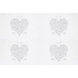 Foto van Zydante swisstech® - dekbedovertrekset - the cotton collection - white hearts - 200x200/220 + 2*60x70 cm