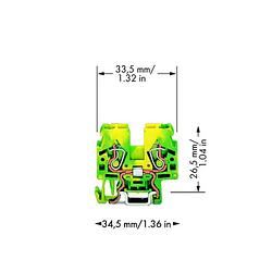 Foto van Wago 870-917 aardingsklem 5 mm spanveer toewijzing: terre groen, geel 100 stuk(s)