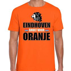 Foto van Oranje ek/ wk fan shirt / kleding eindhoven brult voor oranje voor heren m - feestshirts