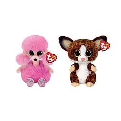 Foto van Ty - knuffel - beanie boo's - camilla poodle & bush baby galago