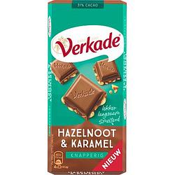 Foto van Verkade hazelnoot/karamel knapperig 111g bij jumbo