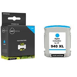 Foto van Inktmedia® -navulinkt - geschikt hp 940xl c4907ae inktcartridge cyaan hoge capaciteit - navul inkt - refill inkt