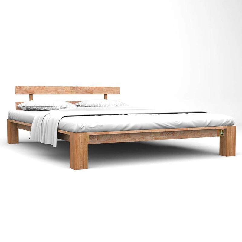 Foto van Vidaxl bedframe massief eikenhout 160x200 cm