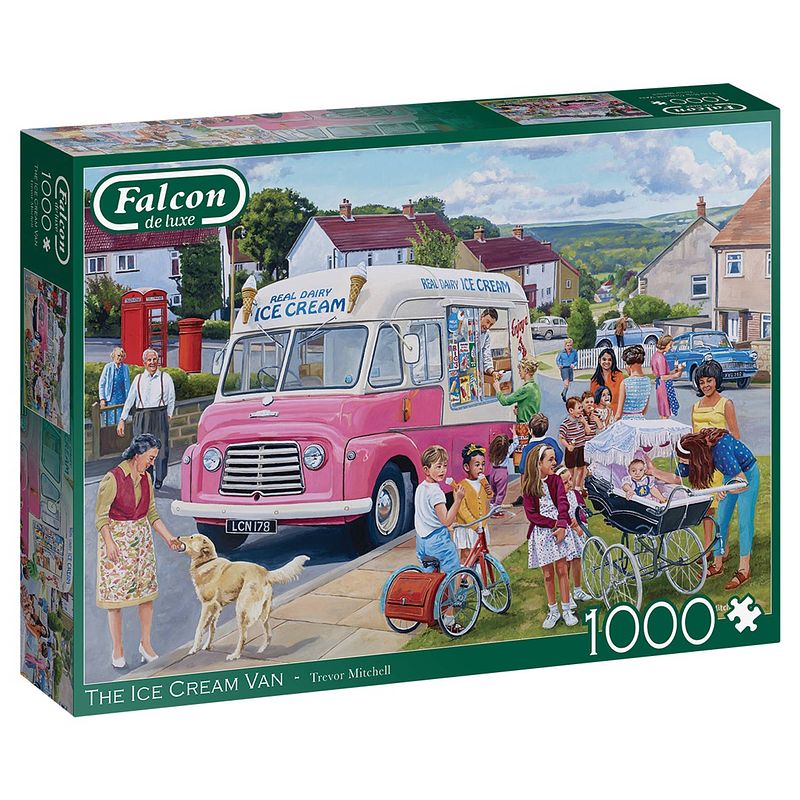 Foto van Falcon legpuzzel the ice cream van 68 x 50 karton 1000 stukjes