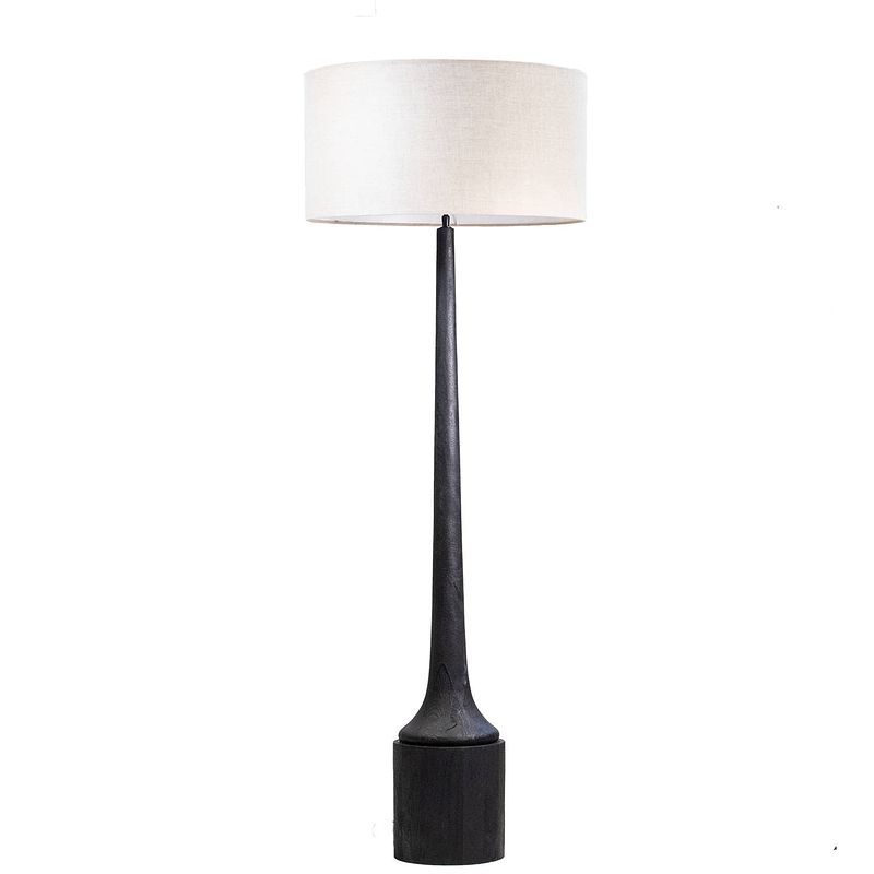 Foto van Giga meubel vloerlamp zwart - 55cm - hout - vloerlamp leonardo