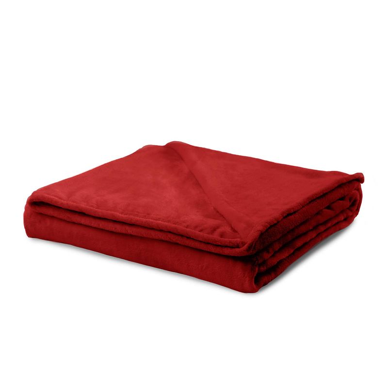 Foto van Zydante home® - coral fleece deken - bordeaux