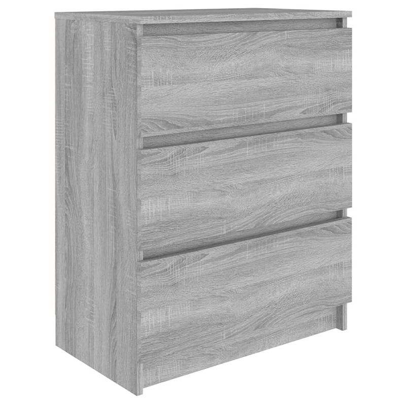 Foto van Vidaxl dressoir 60x35x76 cm bewerkt hout grijs sonoma eikenkleurig