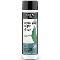 Foto van Organic shop algae & clay blue lagoon mineral shampoo 280 ml
