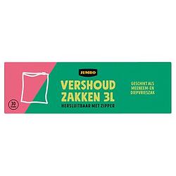 Foto van Jumbo vershoudzakken 3 l 30 stuks