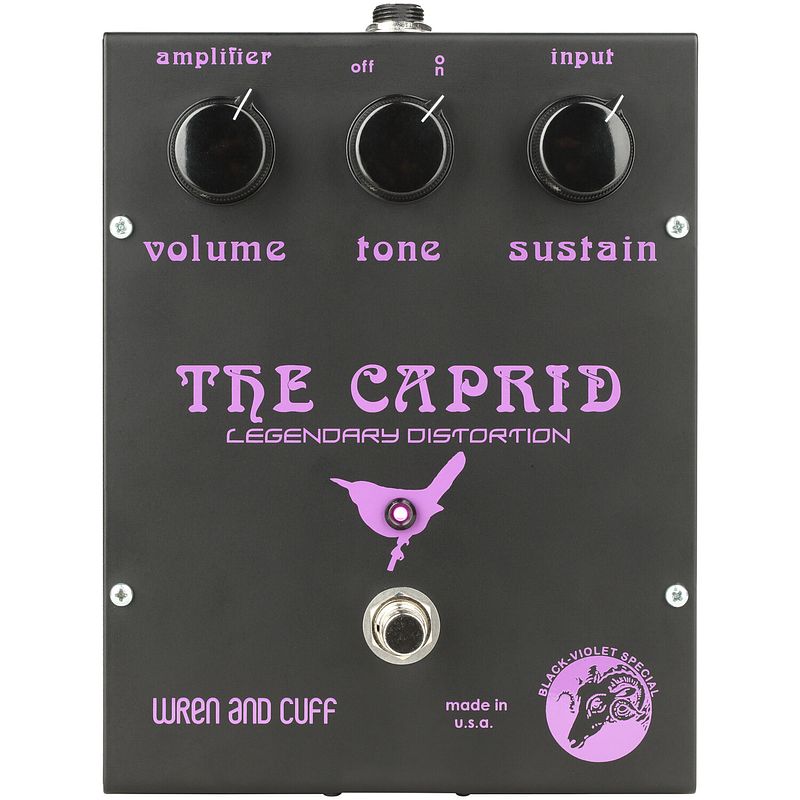 Foto van Wren and cuff caprid og black-violet fuzz effectpedaal