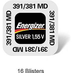 Foto van 16 stuks (16 blisters a 1 stuk) energizer 381/391 knoopcel horloge batterij zilver-oxide (s)