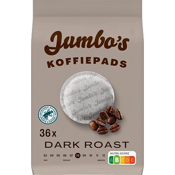 Foto van Jumbo'ss koffiepads dark roast 36 stuks