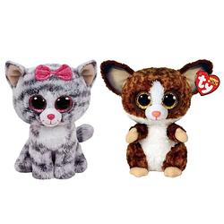 Foto van Ty - knuffel - beanie boo's - kiki cat & bush baby galago