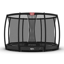 Foto van Berg trampoline champion met veiligheidsnet - safetynet deluxe xl - inground - 430 cm - grijs - met airflow springmat