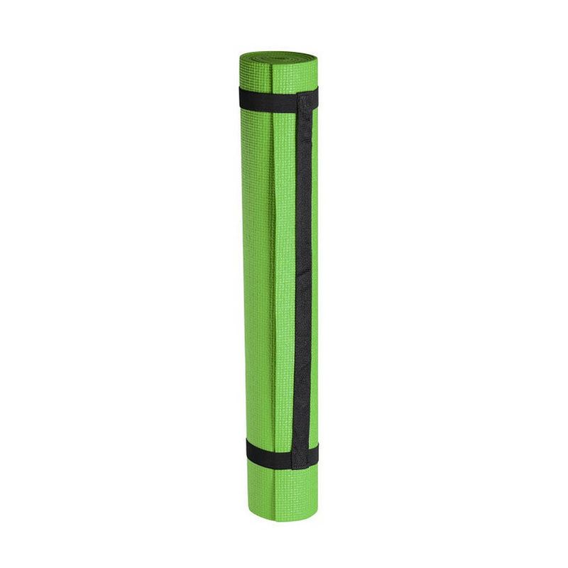 Foto van Yogamat/sportmat - lime groen - 180 x 60 cm - thuis sporten - groene pilates/yoga mat - sport/fitness benodigheden