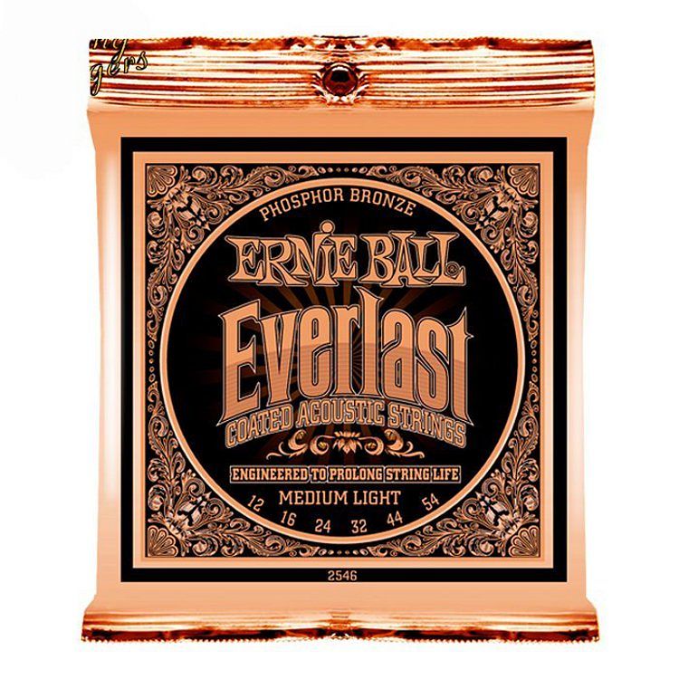 Foto van Ernie ball 2546 everlast phosphor bronze medium light snaren