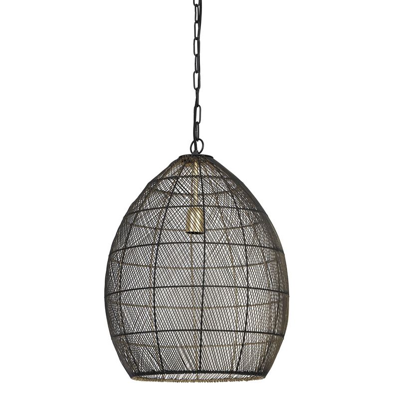 Foto van Light & living - hanglamp meya - 40x40x53 - zwart