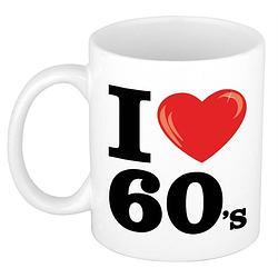 Foto van I love 60's koffiemok / beker 300 ml - cadeau sixties liefhebber