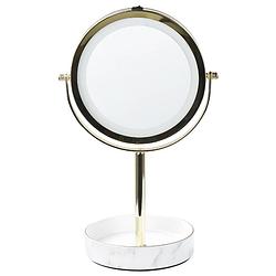 Foto van Beliani savoie - make-up spiegel-goud-ijzer, keramiek, glas