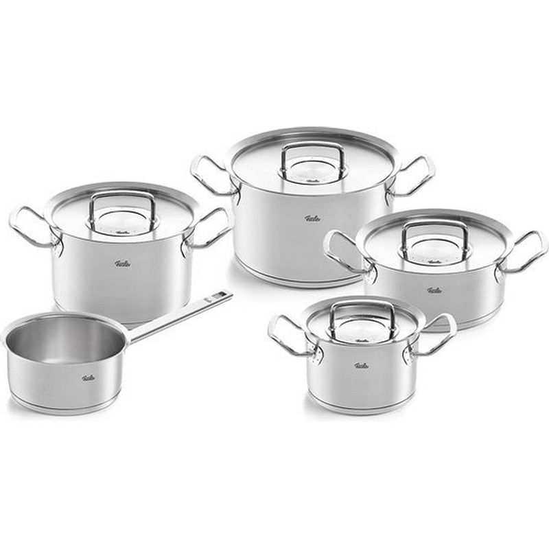 Foto van Fissler original-profi collection - pannenset met steelpan - rvs deksels - 5-delig