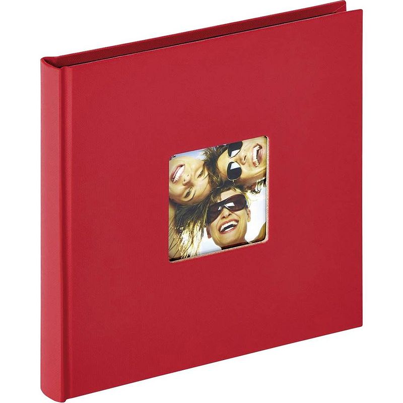 Foto van Walther+ design fa-199-r fotoalbum (b x h) 18 cm x 18 cm rood 30 bladzijden