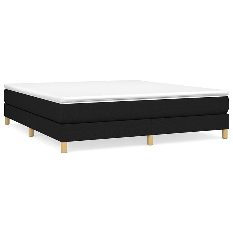 Foto van The living store boxspring met matras stof zwart 160x200 cm - bed