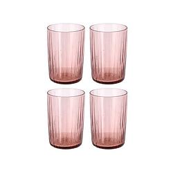 Foto van Bitz waterglas kusintha roze 280 ml - 4 stuks